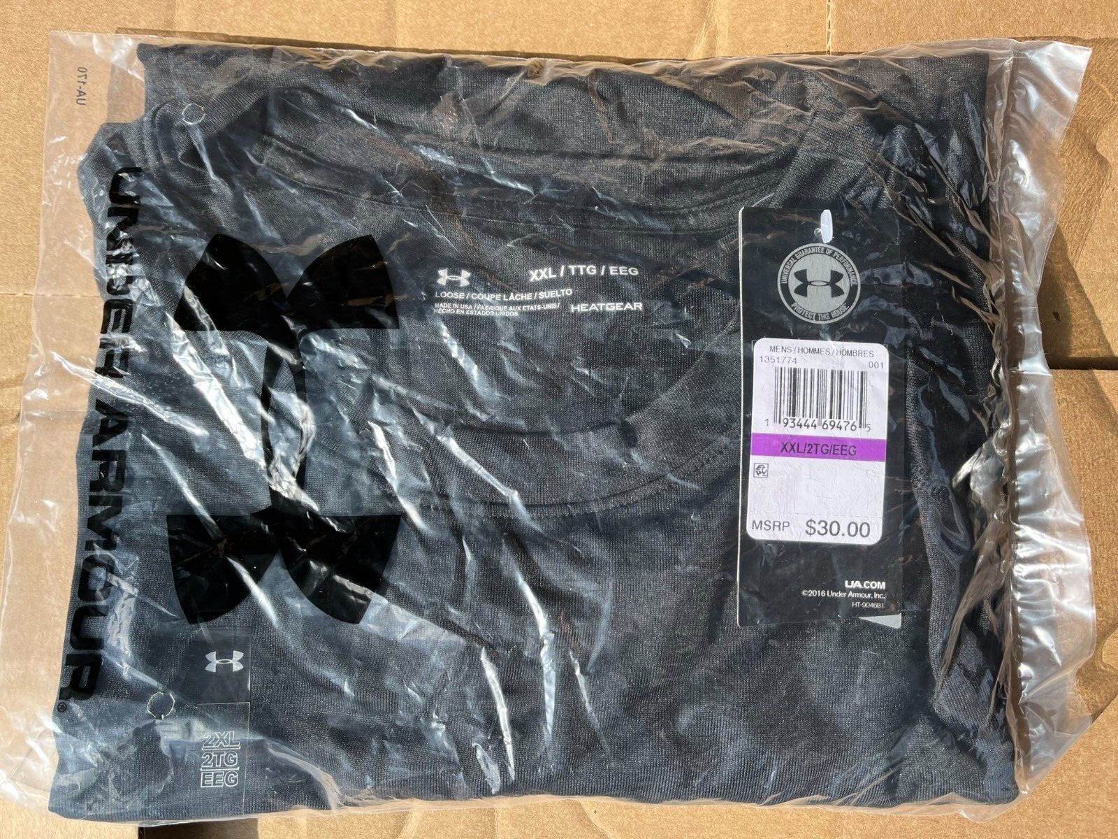 Under Armour USA MADE Black Tac Tech Polyester Tactical T-Shirt 1351774 gallery
