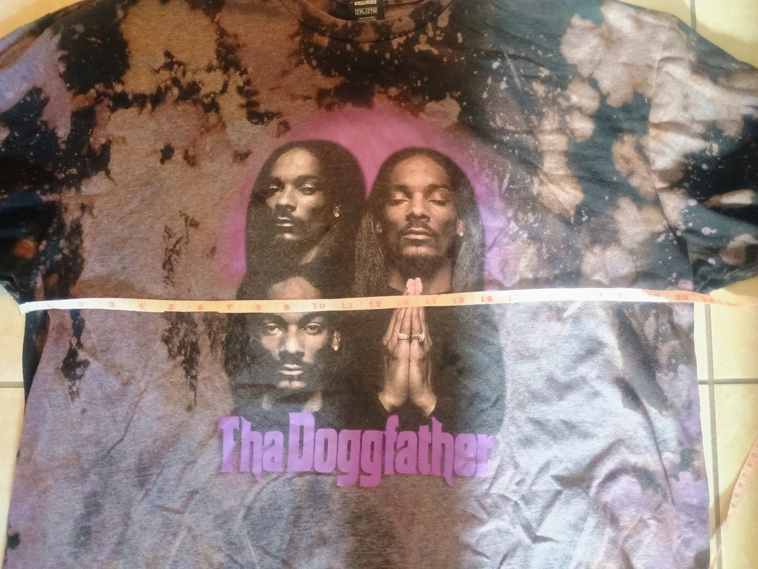 Snoop Dogg Purple Bleach Tie Dye Death Row T-Shirt Men’s 2XL Rap Retro 90s Style gallery