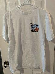 Men’s White Vintage Hard Rock Cafe Two-Sided Graphic Hong Kong T-Shirt Sz Medium