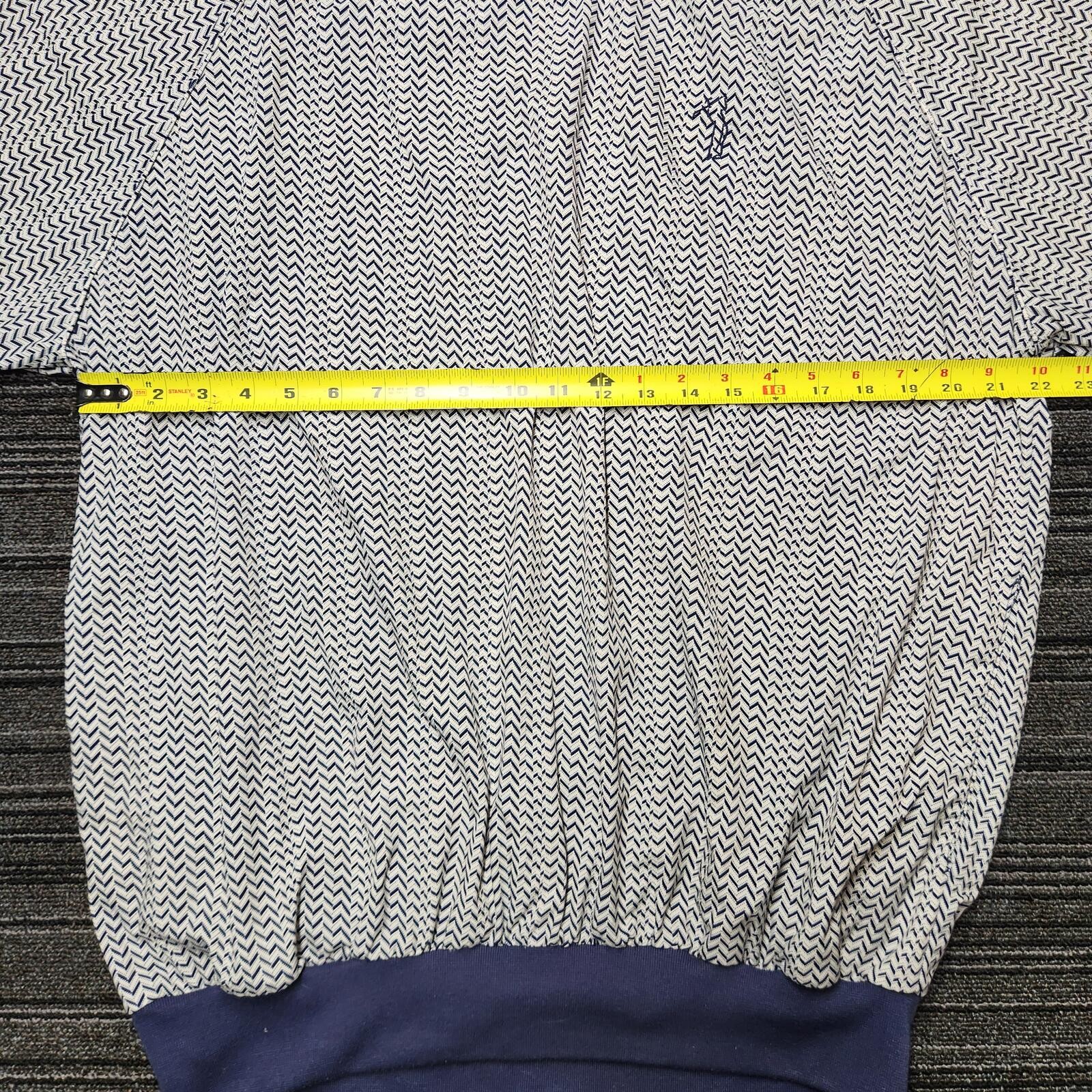 Vintage Players Van Heusen Chevron Print Nylon Pullover Windbreaker Mens L gallery