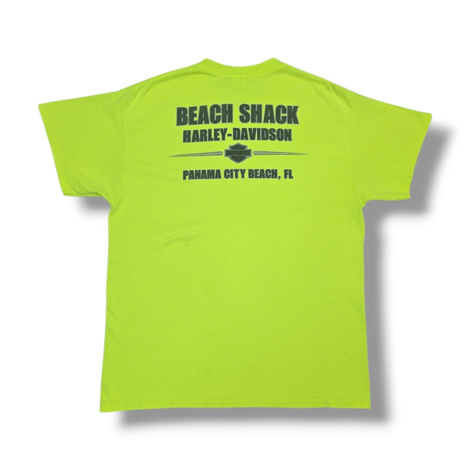 Harley-Davidson Panama City Beach, FL Beach Shack Neon Yellow T-Shirt Men's L gallery