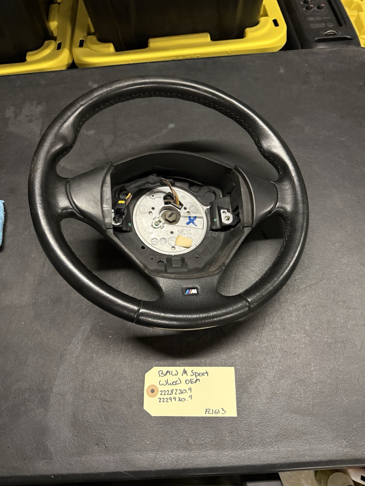 1999-2002 BMW Z3 E36 M Sport Steering Wheel Black Mtech OEM With Clock Spring