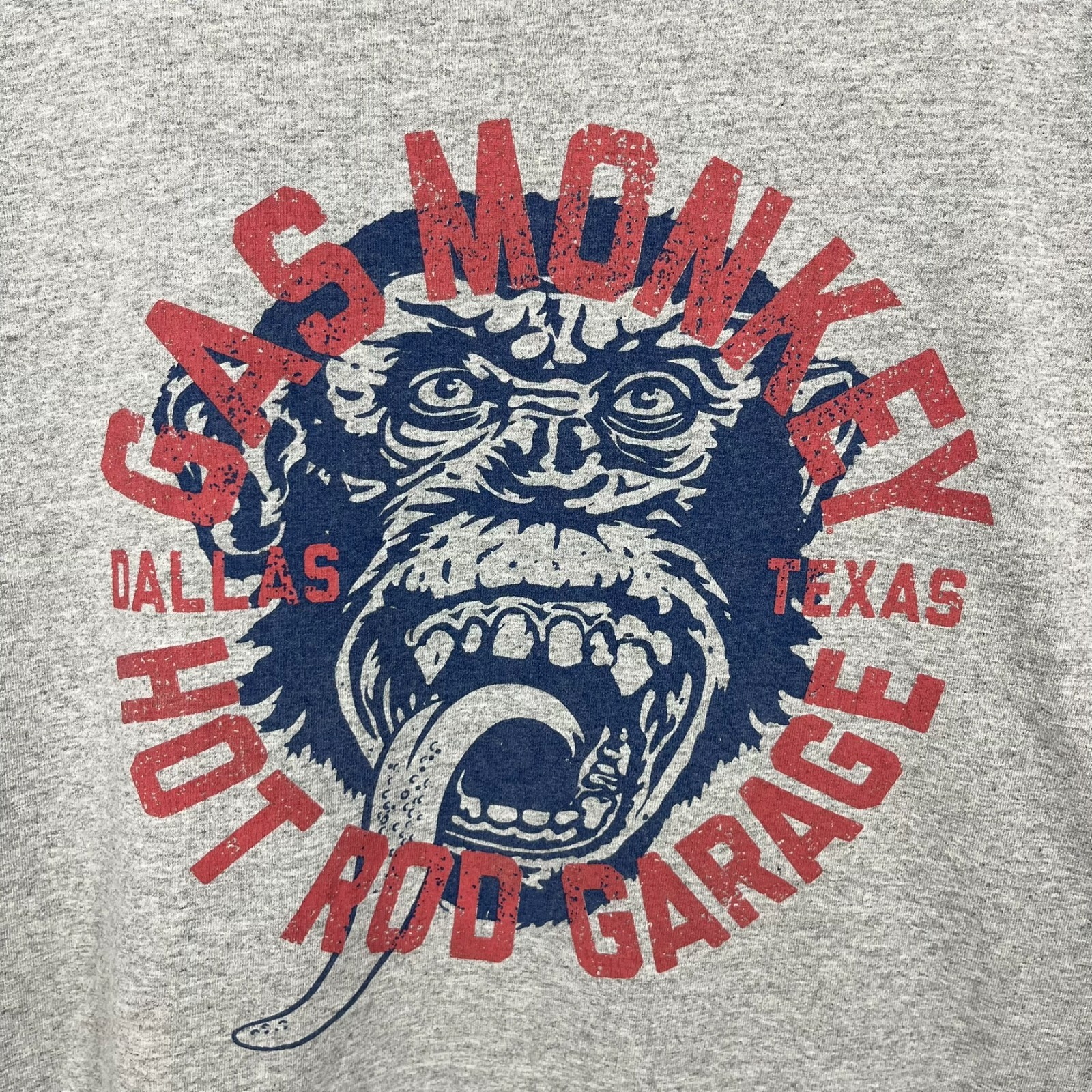 Gas Monkey Garage T-Shirt Men's 3XLT Gray Graphic Logo Crew Neck Cotton Blend gallery