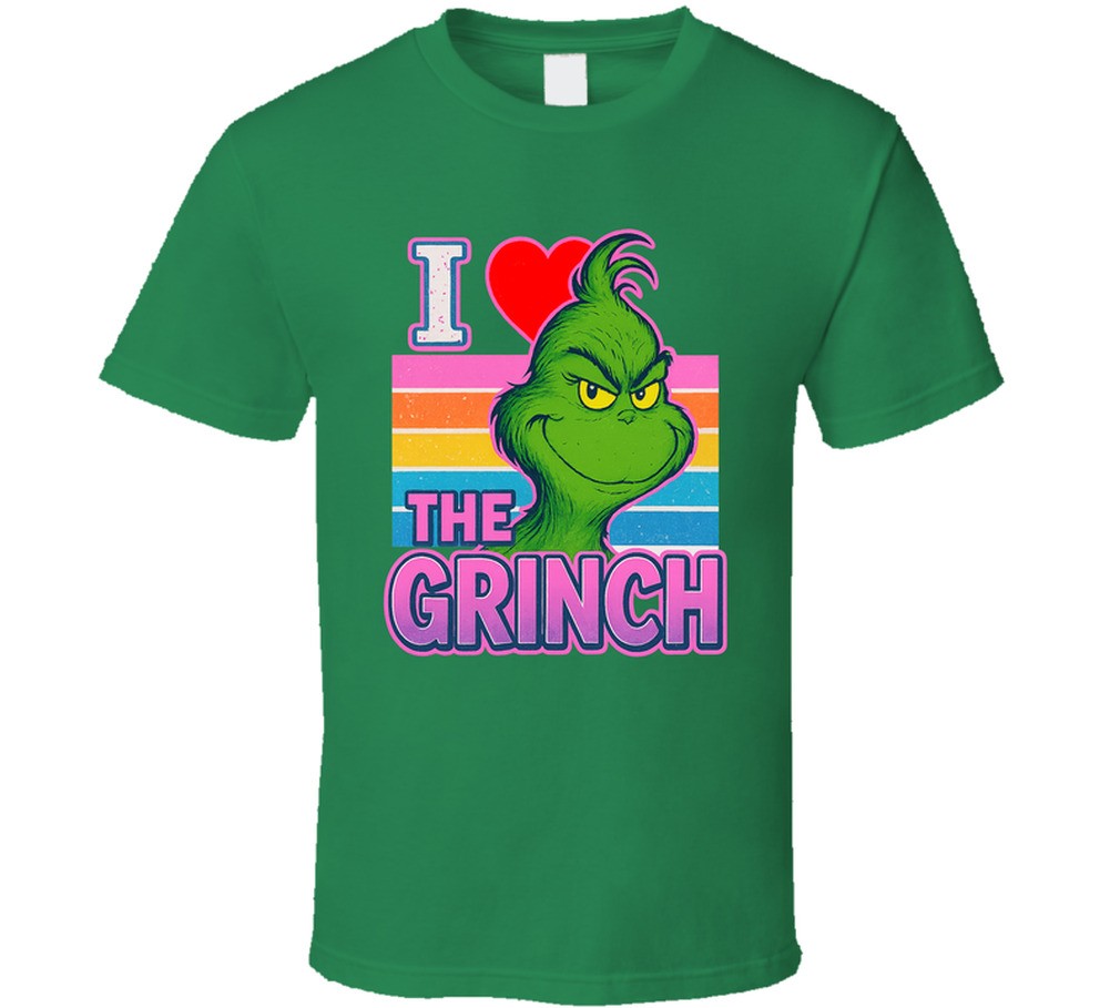 I Love The Grinch Christmas Movie T Shirt gallery