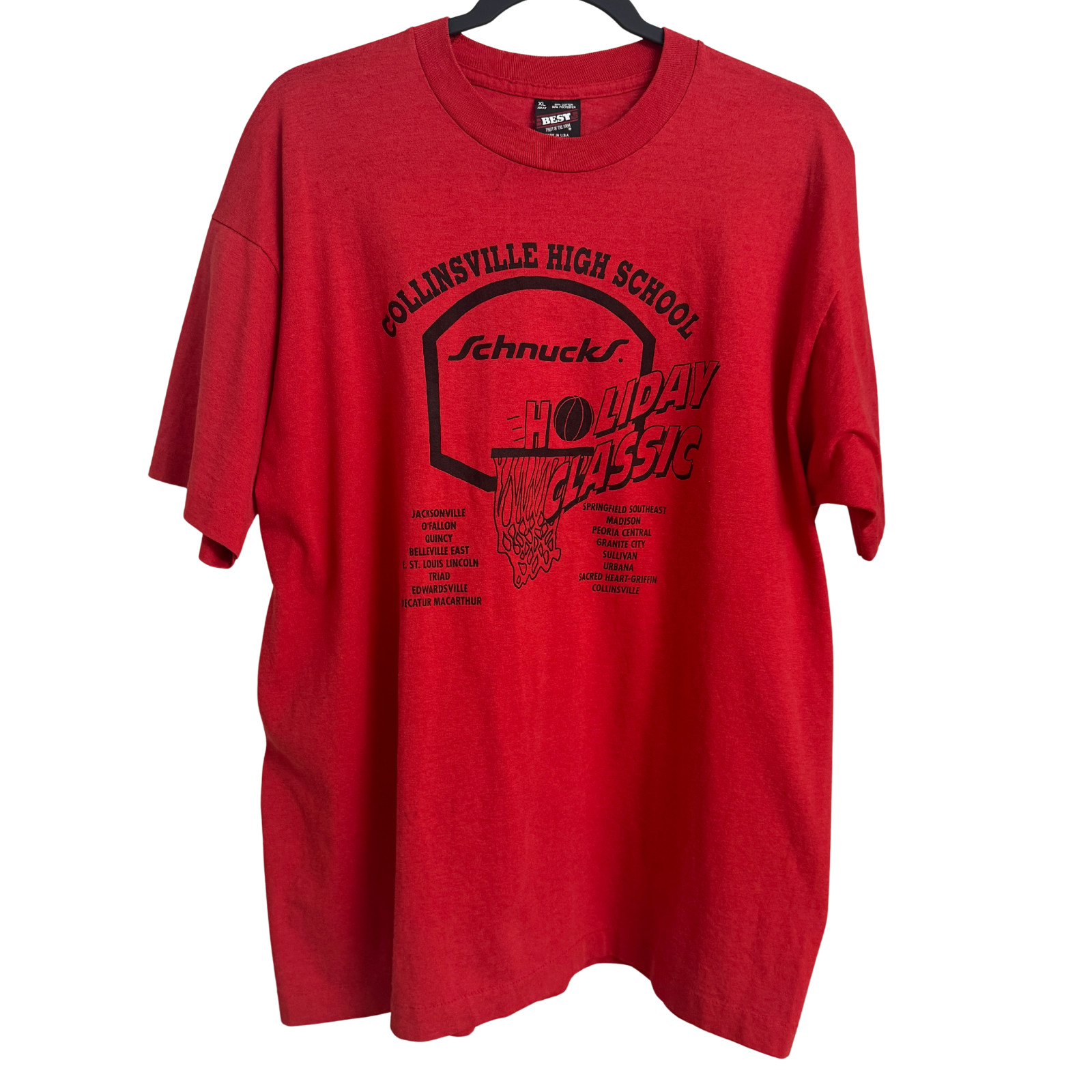 VINTAGE 1991 Collinsville Schnucks Holiday Classic T-Shirt XL Coca Cola Quincy