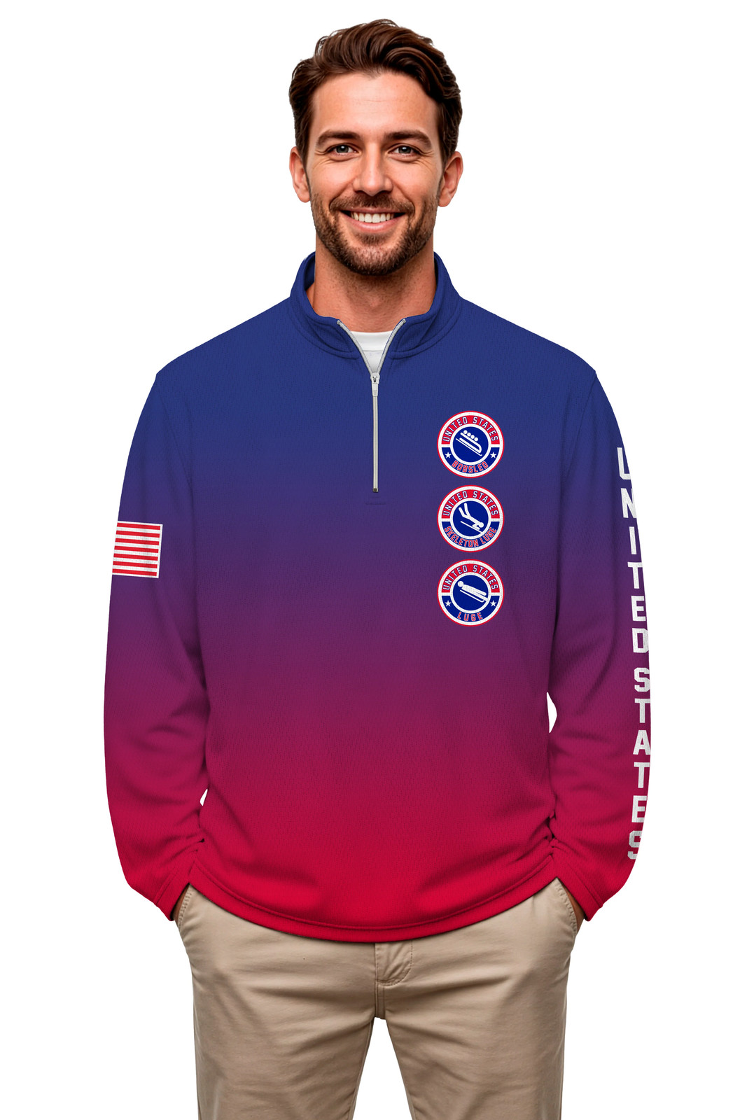 United States Bobsled Lightweight Faded 1/4 Zip Pullover gallery