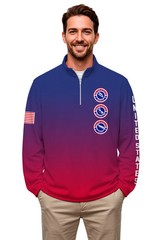 United States Bobsled Lightweight Faded 1/4 Zip Pullover