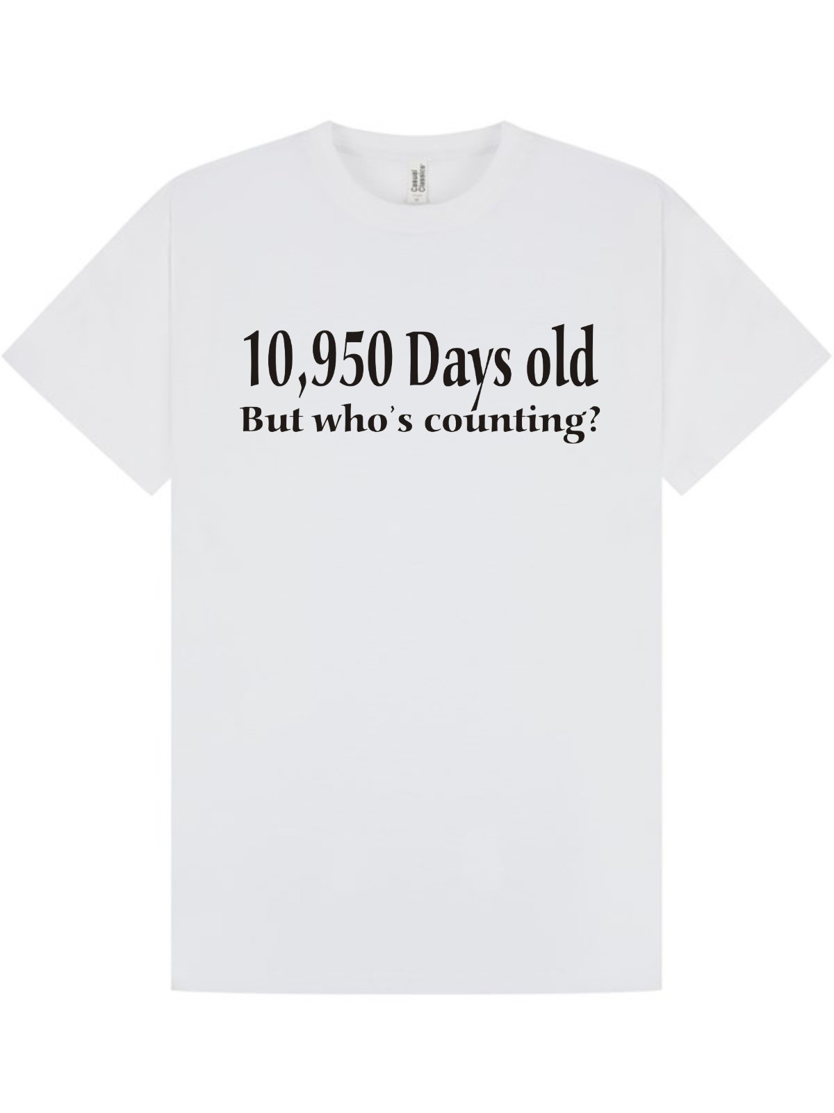 30th BIRTHDAY T-shirt / TeeShirt / 10950 Days Old / Funny / Xmas / Party /Size M gallery