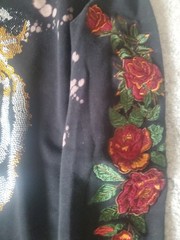 Reason Tiger Rhinestone Roses Large Long Sleeve Shirt