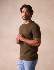 Normal Brand Waffle Knit Sweater Tee Size Medium Olive