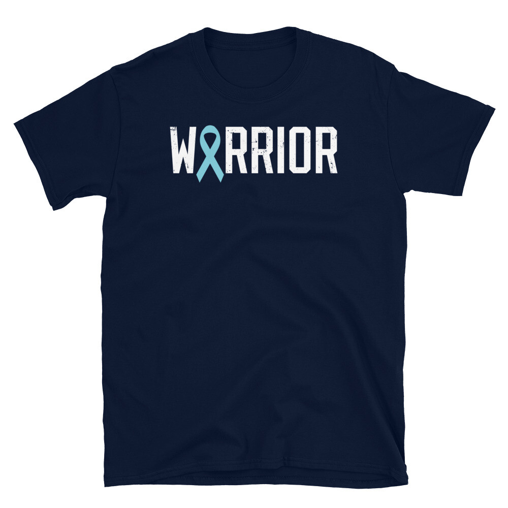 Warrior Prostate Cancer Light Blue Ribbon Support Short-Sleeve Unisex T-Shirt gallery