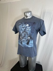 VTG Alaska 90s Mountain Style Snow Wolf Nature Tee M Band Dream Catcher Tribal