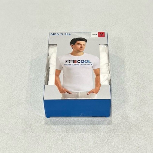 32 Degrees Cool Men's 3 Pack Short Sleeve Crew Neck Shirt, White, Size M gallery