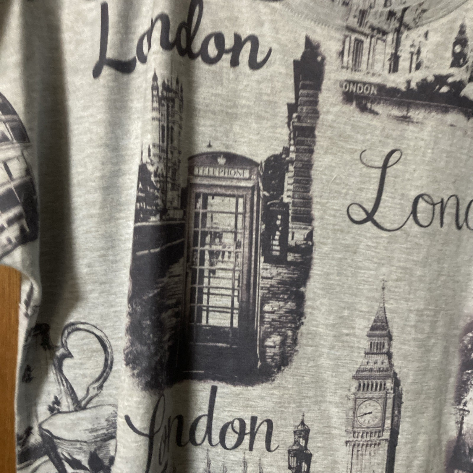 London England United Kingdom Souvenir Gift Unisex T-Shirt Sz XL gray black NEW gallery