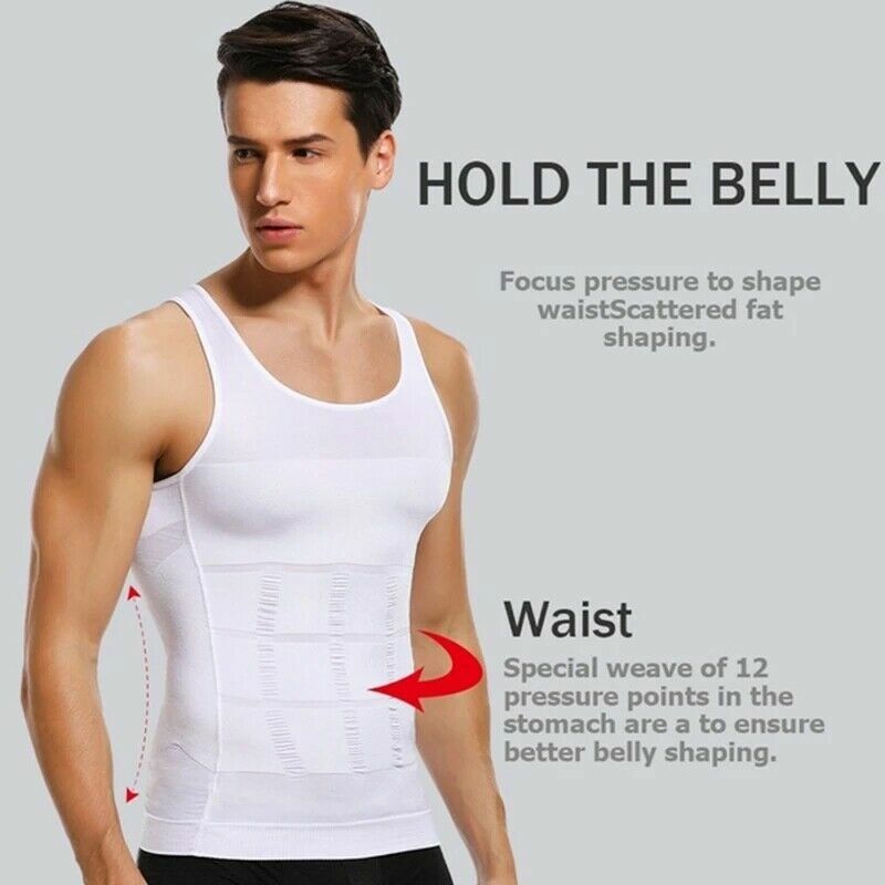 Men's Compression Body Shaper Sports Vest Slimming Shirt Simple Classic Tank Tee gallery