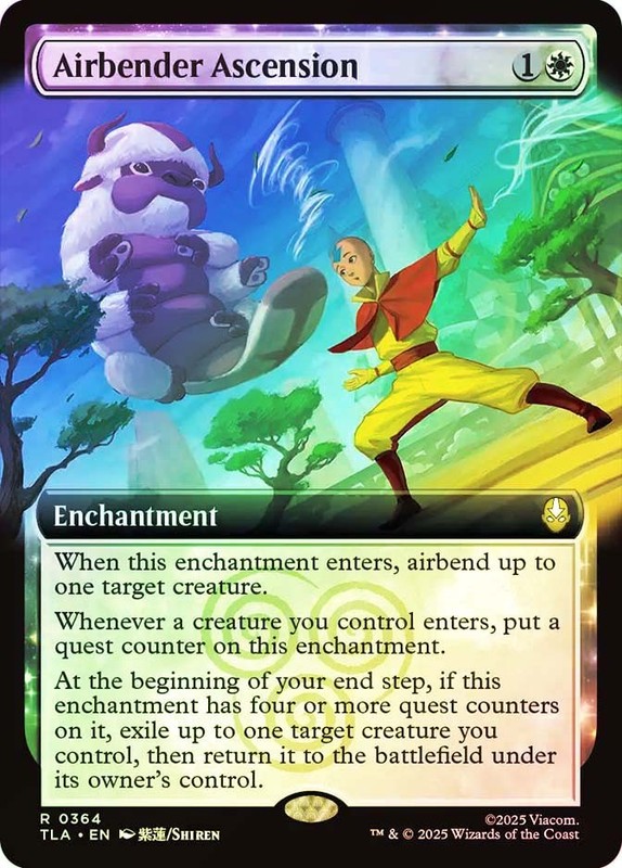 MTG FOIL Airbender Ascension Extended Art – Avatar: The Last Airbender #364