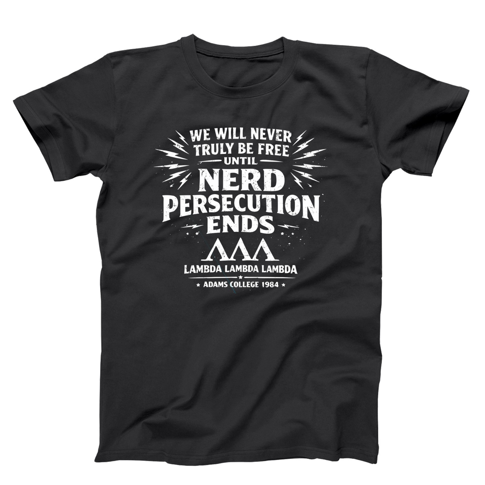 Nerd Persecution - Tri Lambda Revenge of the Nerds movie geek 80s Sm-5x T-shirt gallery