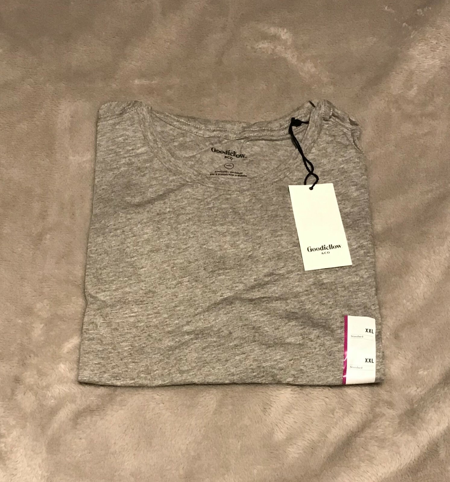 Goodfellow & Co. Standard Fit Short Sleeve Crew Cut T-Shirt Gray (XXL) NWT