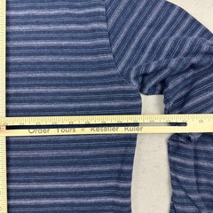 Marine Layer Shirt Men Large Blue Stripe Crew Long Sleeve Cotton Casual Top L