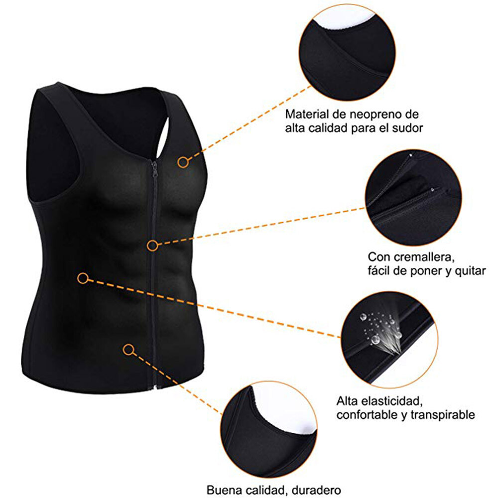 Men's Slimming Shapewear Hot Neoprene Vest Body Shaper Sweat Shirt Waist Trainer gallery