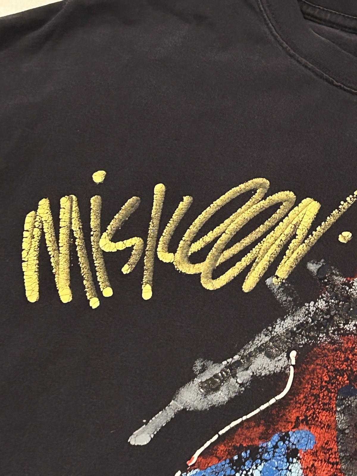 Vintage Y2K Miskeen Originals Men's 3XL Black Hand Painted Shirt Skate Hip Hop gallery