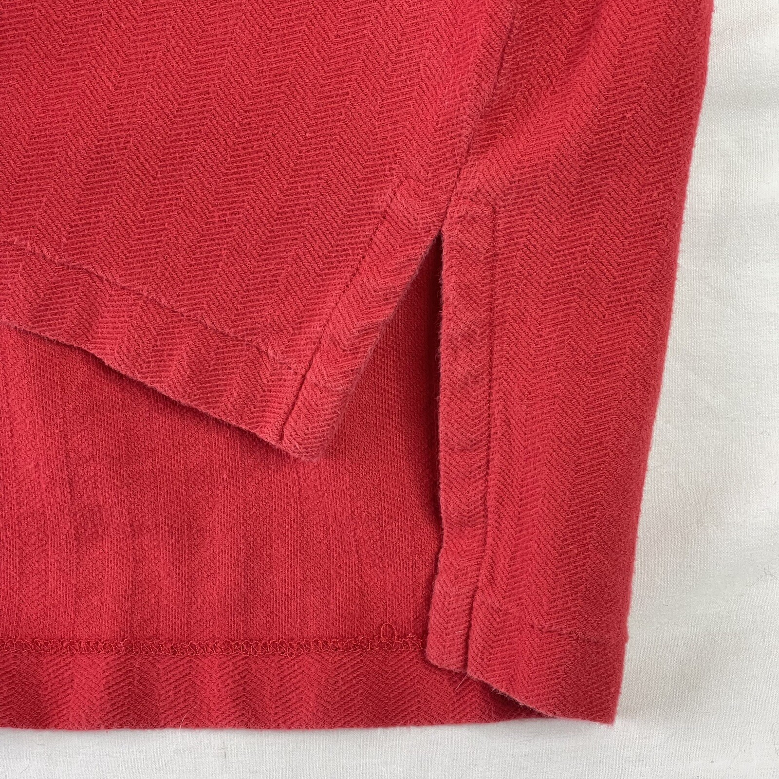 vtg Polo Ralph Lauren Herringbone Golf Polo Men's Sz Large L 100% Cotton Red gallery