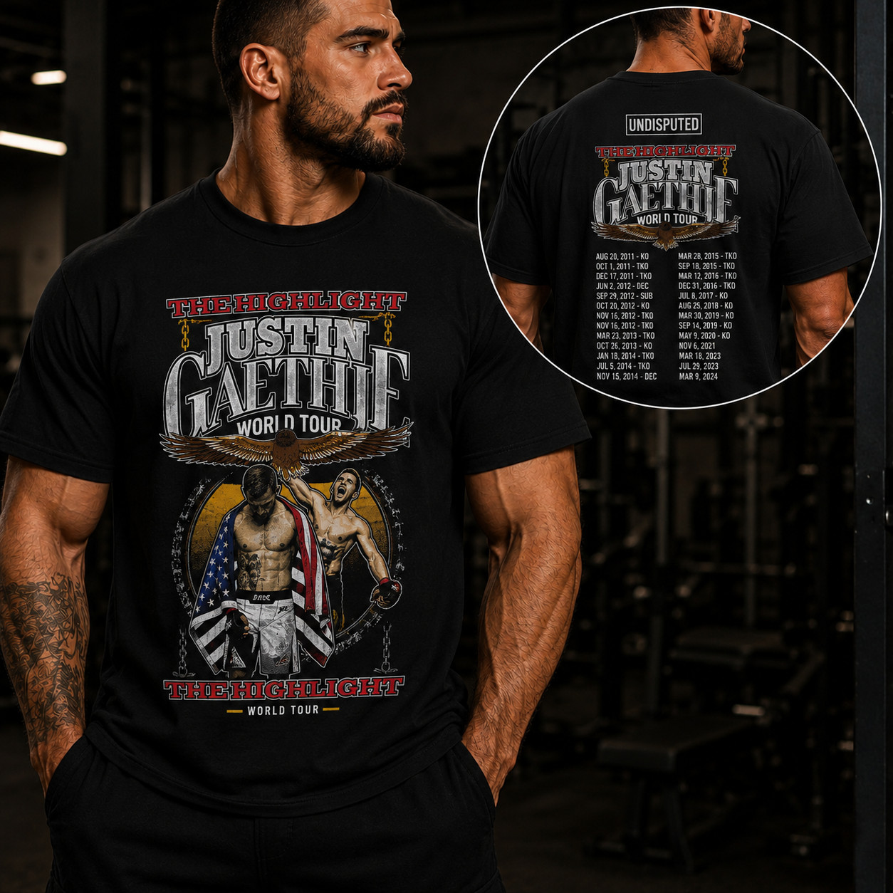 Justin Gaethje The Highlight Graphic T Shirt gallery