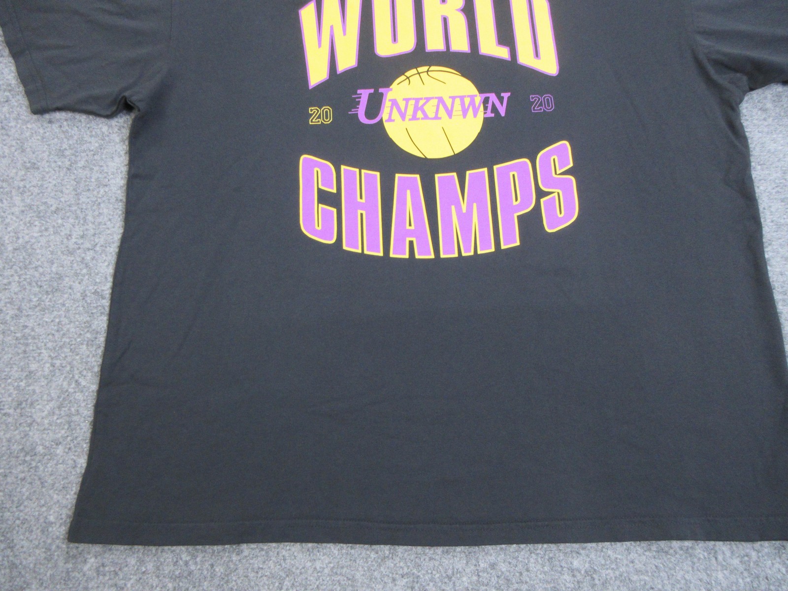 UNKNWN Shirt Mens 2XL Black World Champs Basketball Graphic Tee Made In USA gallery