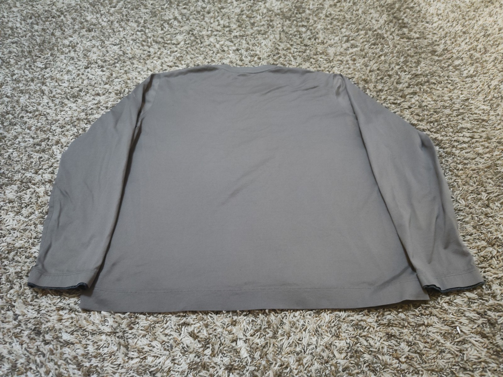 Hugo Boss T Shirt Mens XL Gray Solid Long Sleeve V Neck Pullover Cotton gallery