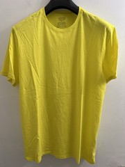 NWT Vince Men’s Bright Yellow 100% Pima Cotton Crew-Neck Short Sleeve T-Shirt