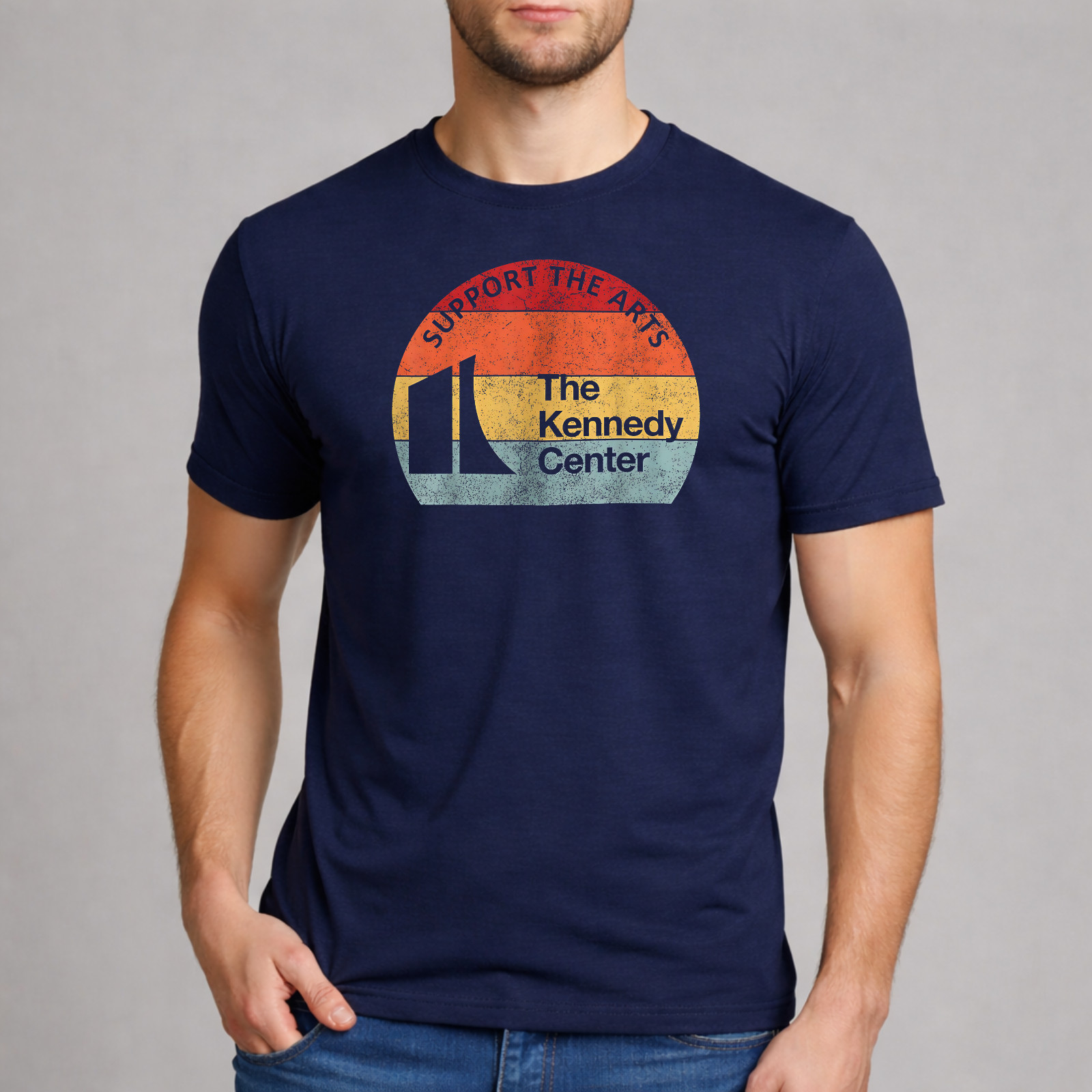 The Kennedy Center T-Shirt Support The Arts Vintage Style Souvenir Graphic Ash gallery