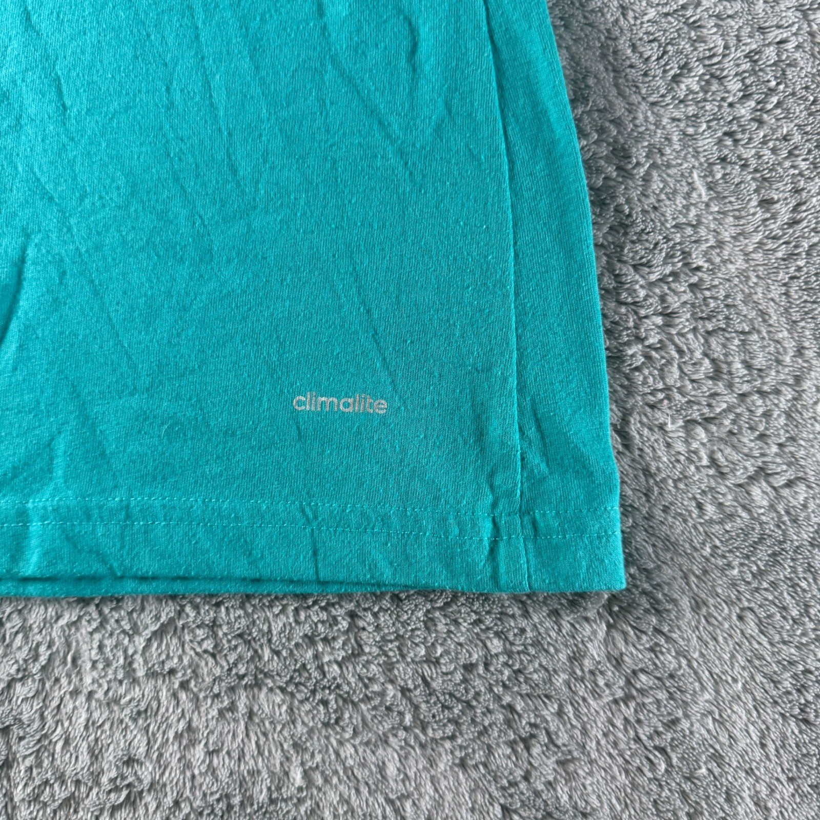Adidas Go-To Performance Tee Teal Green Climalite Short Sleeve Shirt Mens Medium gallery