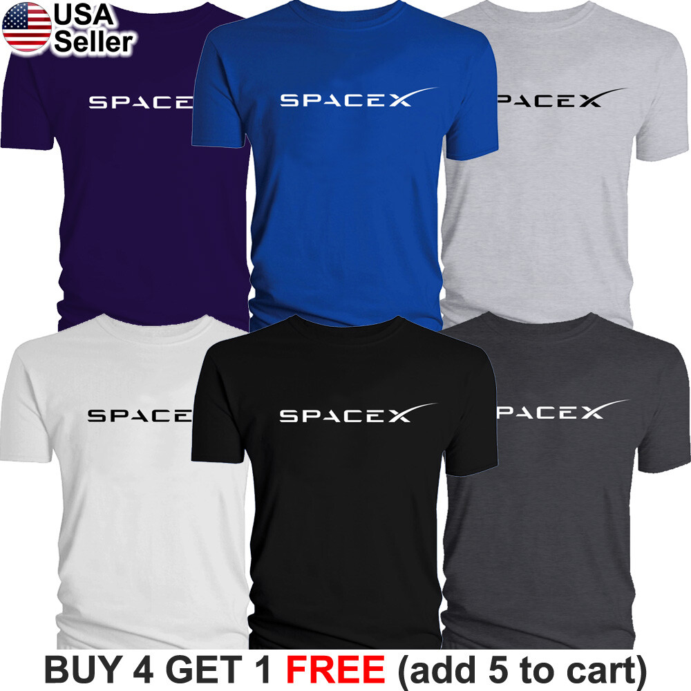 SpaceX T-Shirt Space X Exploration Aerospace NASA Elon Musk Men gallery