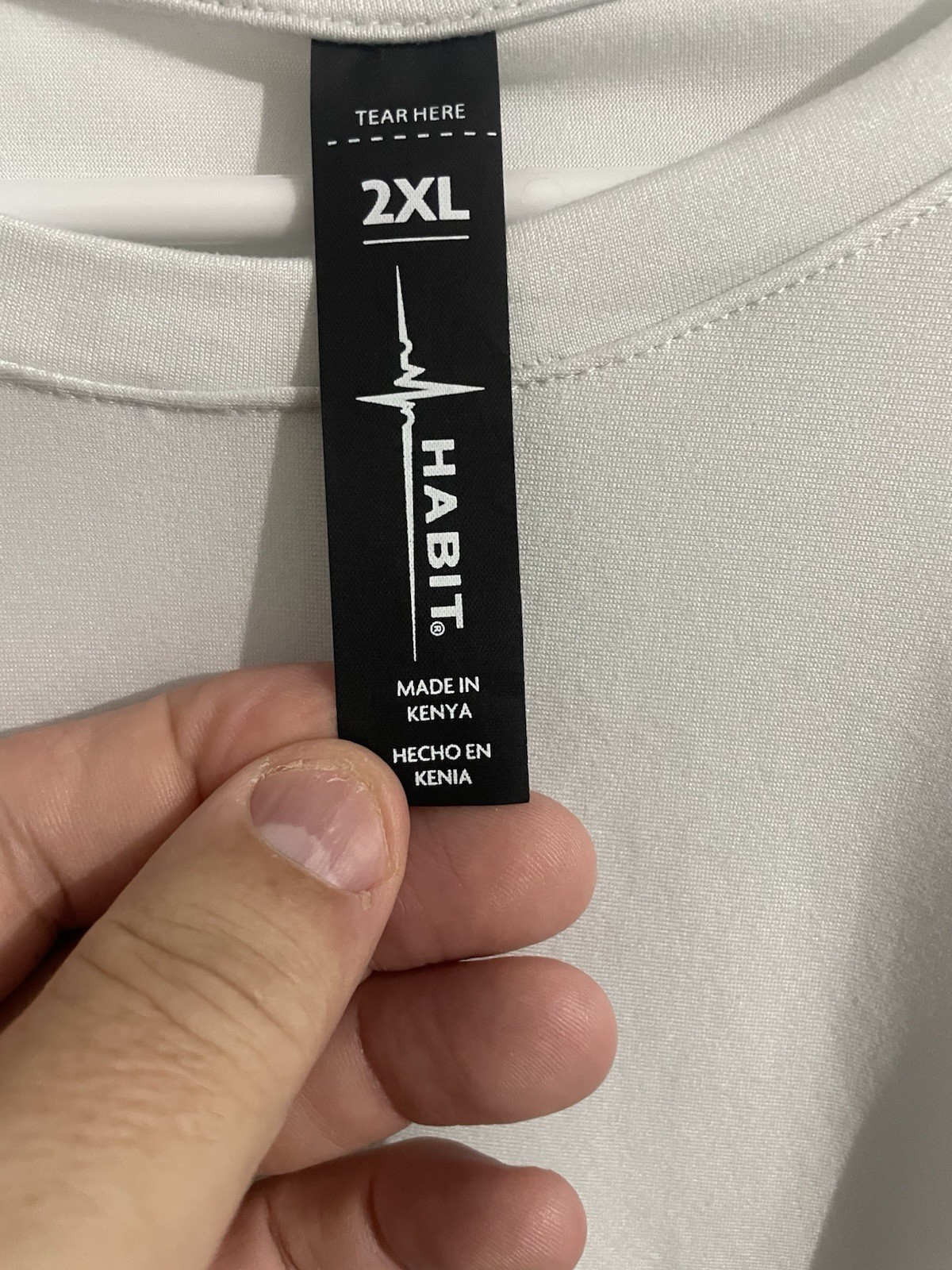Habit Solar Factor T Shirt Long Sleeve Size 2XL White American Flag Back Good gallery