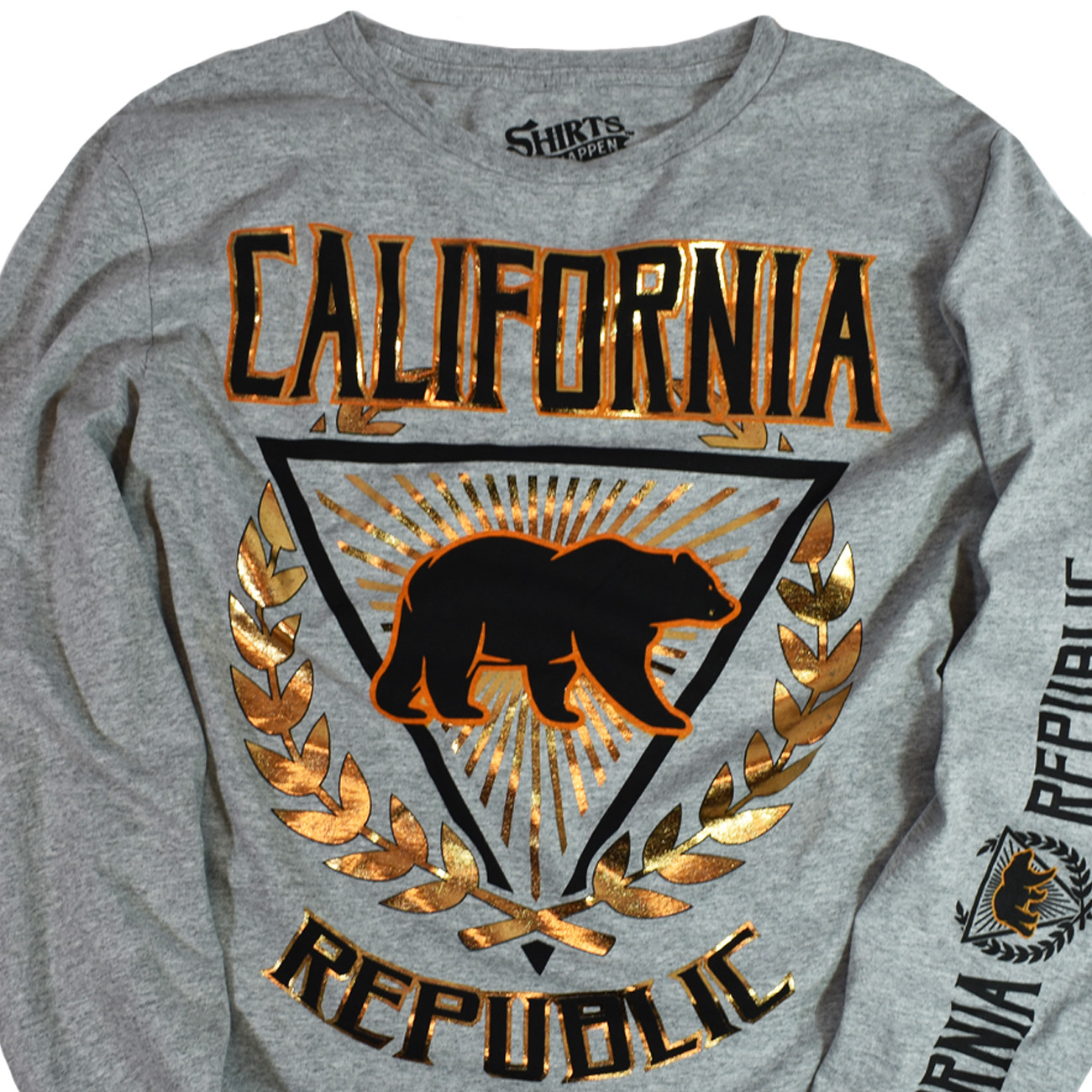 California Mens Long Sleeve Tshirt CA Republic Sunshine Cali Bear NEW gallery