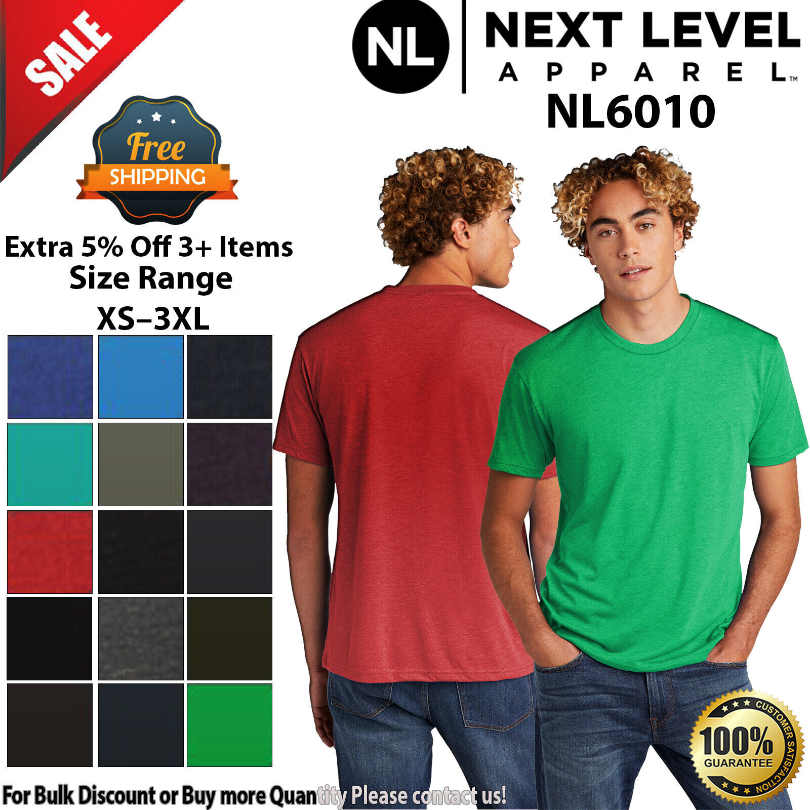 Next Level Unisex Short Sleeve Tri Blend Crew Neck Stylish T-Shirt 6010 gallery