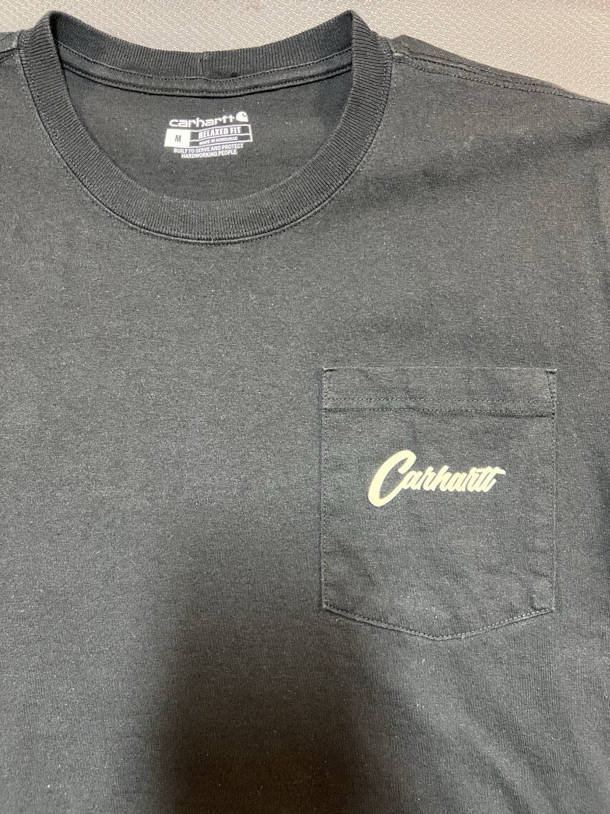Carhartt Workwear Shamrock Clover Pocket T-Shirt Men’s Size Medium gallery