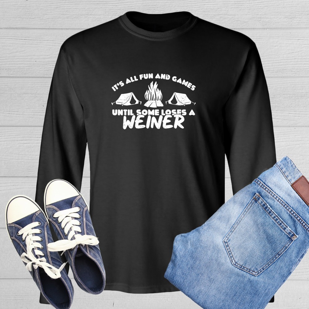 It’s All Fun And Games Novelty Sarcastic Humor Men’s Long Sleeve Shirt