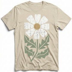 Retro Daisy Flower T-Shirt Boho Botanical Nature Floral Garden Style Tee