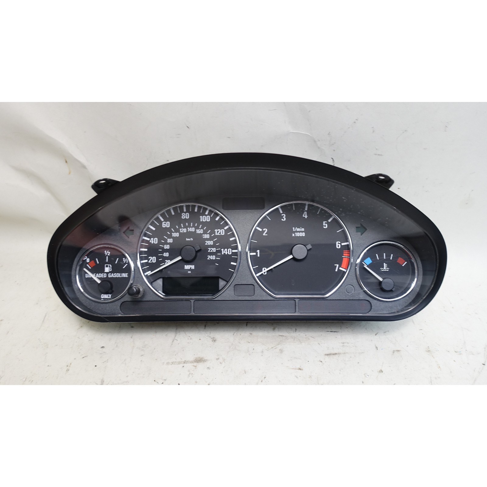 97-98 BMW Z3 2.8 Roadster Instrument Gauge Cluster Speedo with Chrome Rings OEM