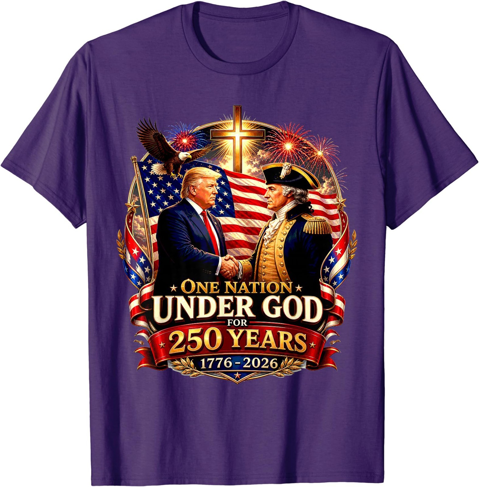 250 Years America Anniversary 250th Trump Washington T-Shirt gallery