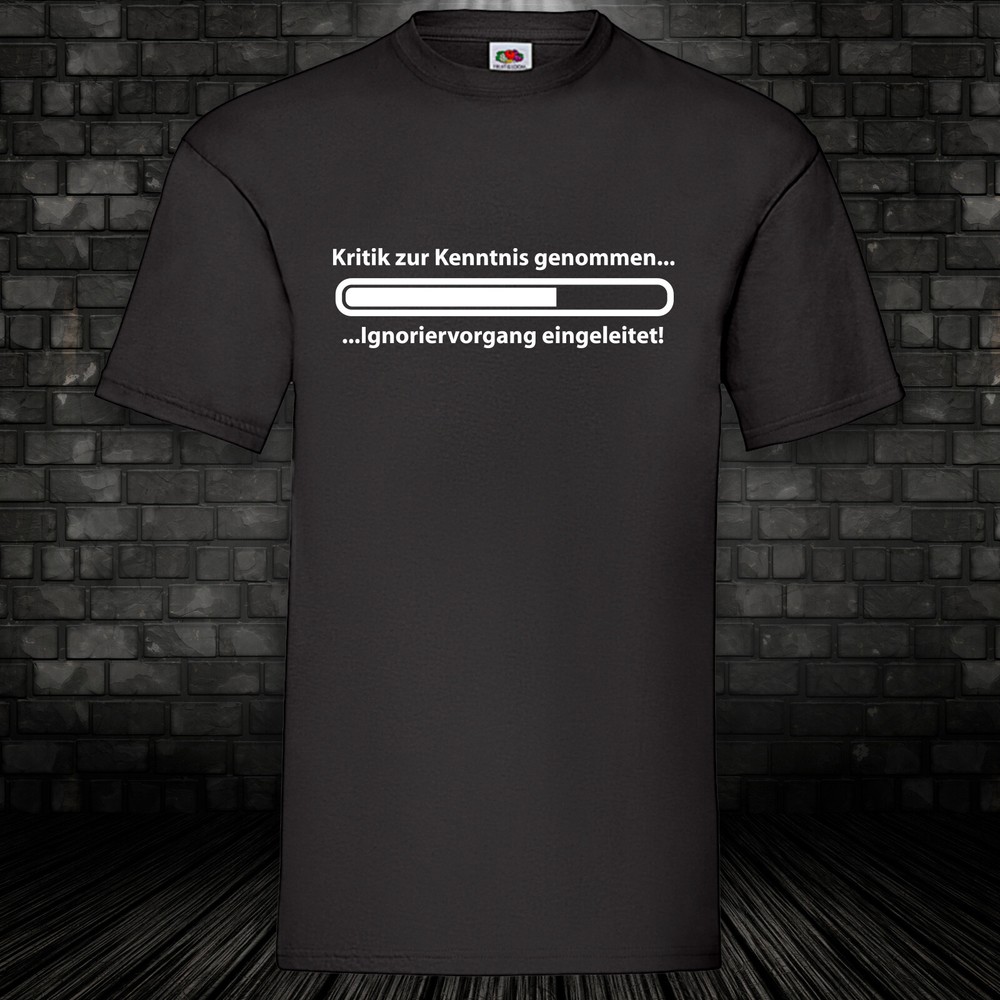 Self-criticism ignoring process shirt T-shirt black fun shirt 100% cotton S-XXXXXL