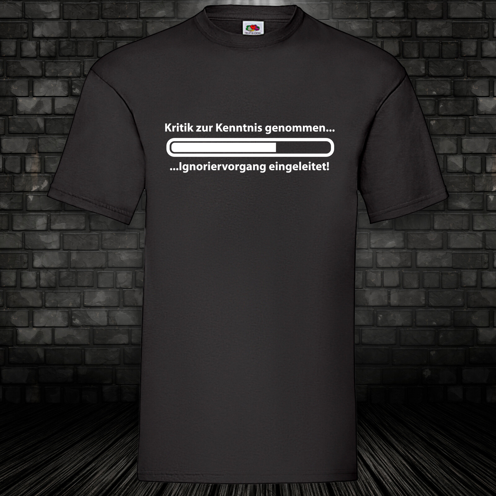 Self-criticism ignoring process shirt T-shirt black fun shirt 100% cotton S-XXXXXL