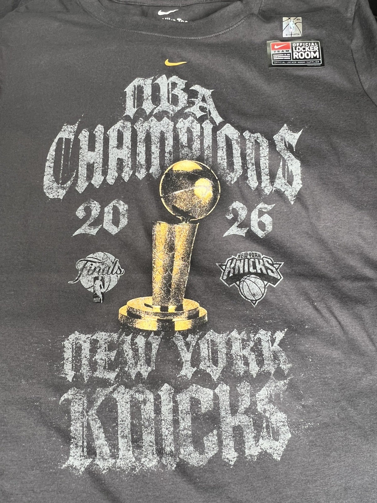 New York Knicks Nike 2026 NBA Finals Champions Authentic Locker Room T-Shirt M gallery