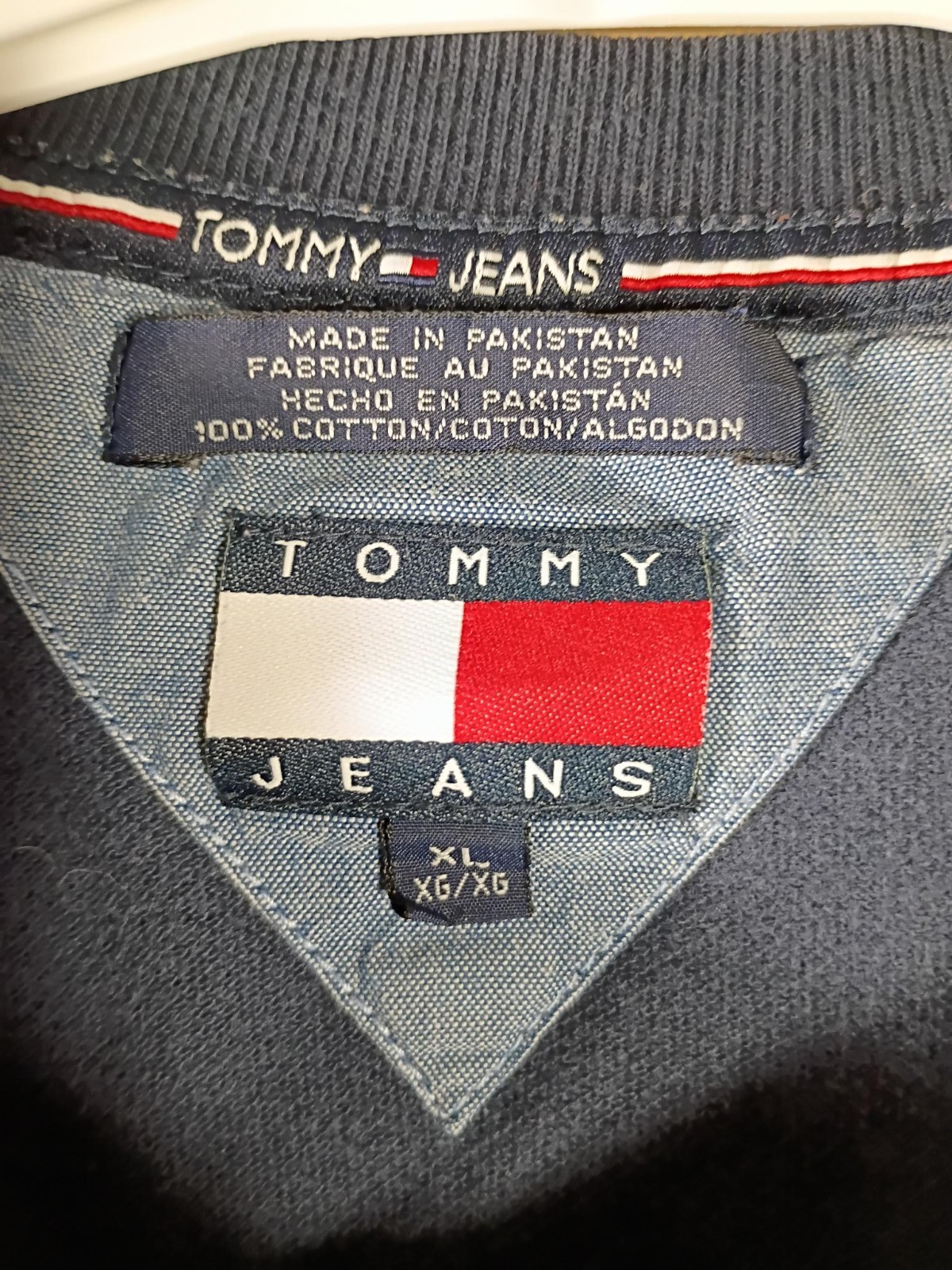 Vintage Tommy Hilfiger Shirt Mens Multicolor Striped Crest Logo 90s Xtra Large gallery