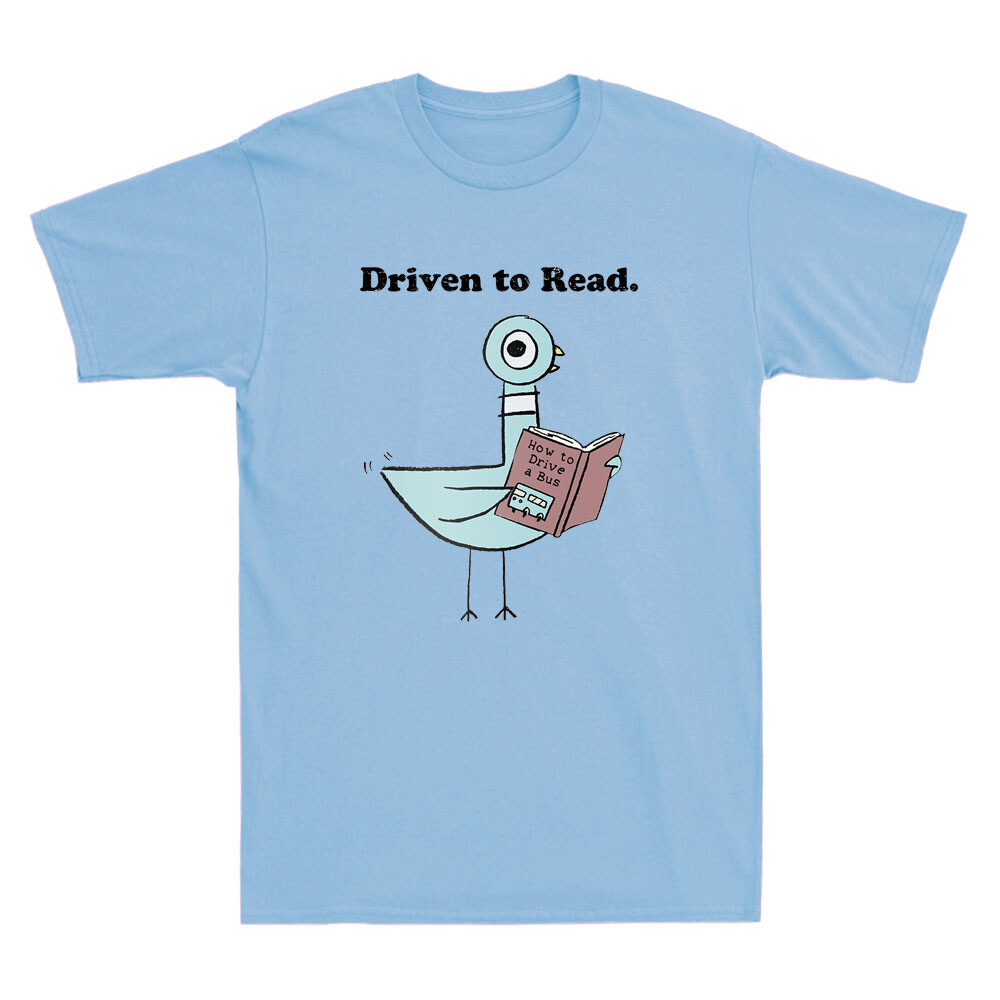 Driven To Read Funny Pigeon Library Reading Book Graphic Vintage Unisex T-Shirt gallery