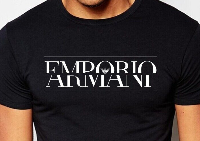 Emporio Armani Black Men's Cottoon T-Shirt Borgonuovo'11 ,Size M*L*XL*XXL,XXXL gallery