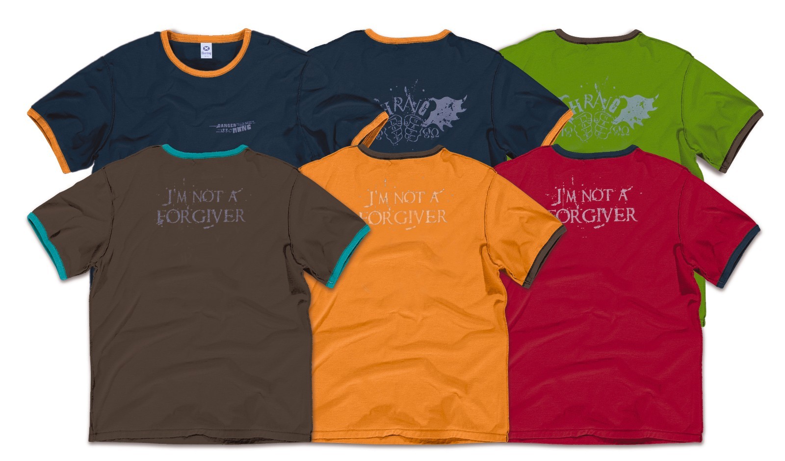 Hering Men's Crewneck Graphic SAYING "I'M NOT A FORGIVER" 100% Cotton T-Shirt gallery