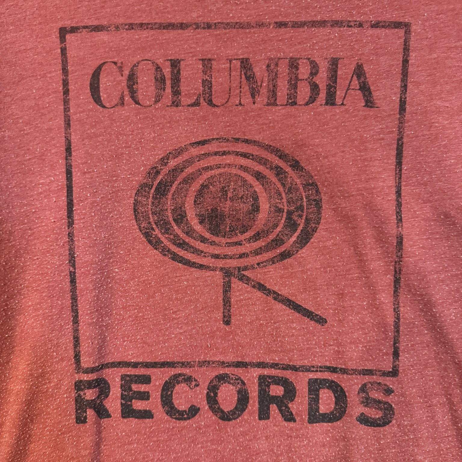 The Thread Shop T-Shirt Men's XXL Maroon Heather Columbia Records Logo Cotton gallery