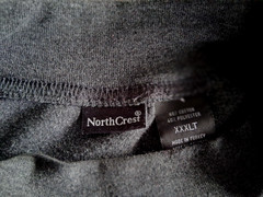 Men’s 3XLT Charcoal gray mock T neck by Northcrest. Very good condition